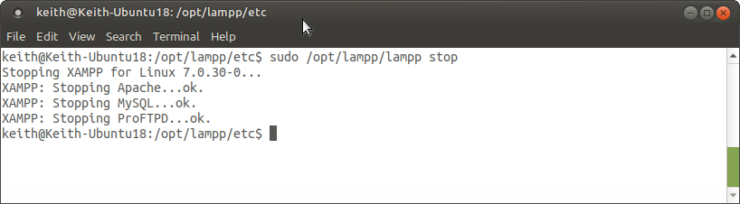 Stop XAMPP